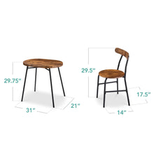 Load image into Gallery viewer, Best Choice Products 3 - Piece Modern Oval Dining Table Set, Small Kitchen Dinette W/ 2 Chairs - Black/Black