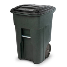 Load image into Gallery viewer, Toter 48 gal. Greenstone Trash Can with Smooth Wheels and Lid