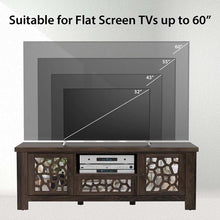 Load image into Gallery viewer, 55" Retro TV Stand for 60 Inch TVs, TV Console Cabinet Entertainment Center with Mirror Doors, Drawer Open Shelf, Cable Hole