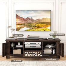 Load image into Gallery viewer, 55" Retro TV Stand for 60 Inch TVs, TV Console Cabinet Entertainment Center with Mirror Doors, Drawer Open Shelf, Cable Hole