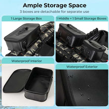 Load image into Gallery viewer, Inflatable Fishing Float Tube, 350LBS Portable Belly Boat with Rod Rack Basket, Fish Finder Holder, Fish Ruler, 3 Storage Boxes &amp; Pump