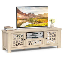 Load image into Gallery viewer, 55" Retro TV Stand for 60 Inch TVs, TV Console Cabinet Entertainment Center with Mirror Doors, Drawer Open Shelf, Cable Hole