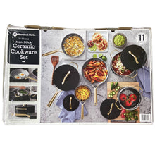 Load image into Gallery viewer, Member's Mark 11-Piece Modern Ceramic Cookware Set Black