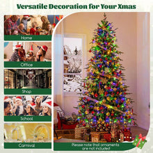 Load image into Gallery viewer, 6/7.5/9 FT Pre-lit Artificial Christmas Tree with 260/380/560 Multicolor Lights, 714/1162/1770 Branch Tips, 11 Lighting Modes, Remote &amp; Timer