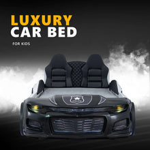 Load image into Gallery viewer, CHAMPION Twin Race Car Bed, LED Lights, Sound FX, Kids Bedroom Furniture, Children'S Car Bed
