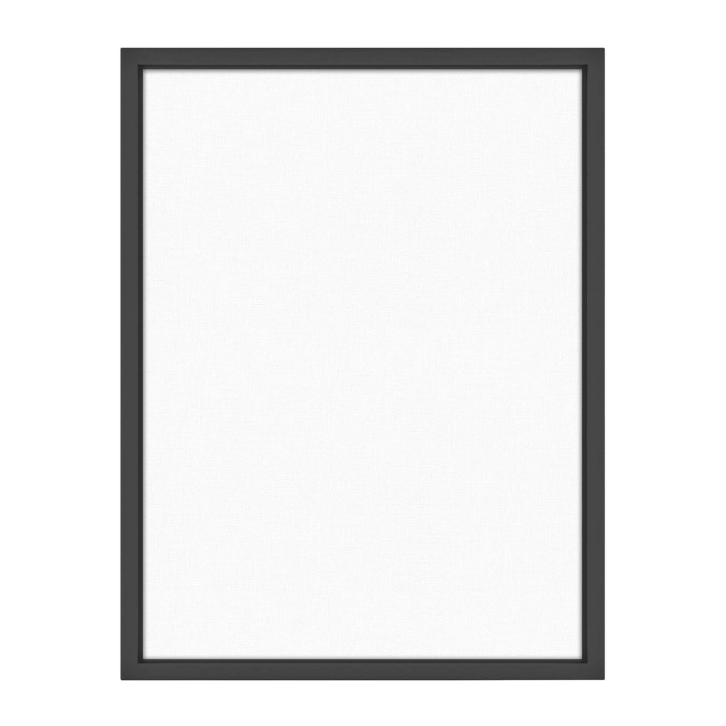 MCS Floating Frame with Canvas Included, Art Frames for Canvas Paintings with Adhesive Fasteners and Hanging Hardware, Black, 18 x 24 inch