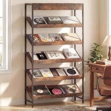 Load image into Gallery viewer, Tangkula 6-Tier Tall Freestanding Bookshelf with Angled Shelves for Home Office