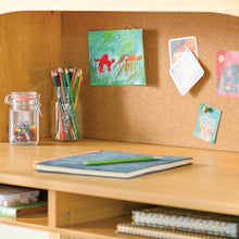 Load image into Gallery viewer, Guidecraft Kids Media Desk and Chair Set - Gray: Kids Desk and Chair Set, Study Table for Kids with Hutch and Shelf, Wood Bedroom Furniture Set