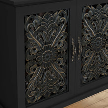 Load image into Gallery viewer, HLR 48" Accent Cabinet with 4 Doors, Vintage Hollow Carving Storage Credenza, Sideboards and Buffets Cabinet for Living Room, Kitchen, Dining Room, Entryway