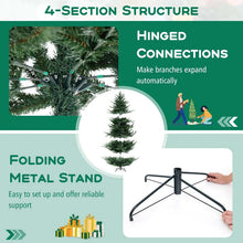 Load image into Gallery viewer, 6/7/8 FT Pre-Lit Artificial Christmas Tree, Hinged Xmas Tree with 240/340/450 Warm White LED Lights, 8 Lighting Modes, 778/1090/1480 Branch Tips