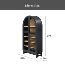 Load image into Gallery viewer, Better Homes &amp; Gardens Juliet Arch Accent Cabinet, Black Finish