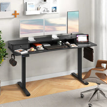 Load image into Gallery viewer, Electric Standing Desk with 2 Drawers, 3 Memory Positions, 63" x 24" Height Adjustable Electric Sit Stand Desk for Home Office Bedroom