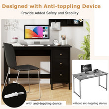 Load image into Gallery viewer, Computer Desk with 3 Storage Drawers, 48" Modern Home Office Desk with Spacious Desktop, Compact Study Writing Desk Workstation for Bedroom