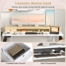 Load image into Gallery viewer, Electric Standing Desk with 2 Drawers, 3 Memory Positions, 63" x 24" Height Adjustable Electric Sit Stand Desk for Home Office Bedroom