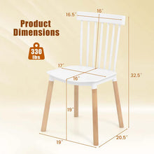 Load image into Gallery viewer, Set of 4 Windsor Dining Chairs, Modern Armless Side Kitchen Chairs with Spindle Back, Curved Seat &amp; Solid Wood Legs for Living Room, Restaurant
