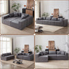 104 - Inch Corduroy Modular L Shaped Sectional Sofa, Luxury Floor Couch Set, Upholstered Indoor Furniture, Foam - Filled Compressed Sofa for Living Room, Bedroom, 4 PC Free Combination ?