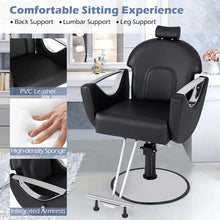 Load image into Gallery viewer, Reclining Barber Chair, 360° Swivel Salon Chair with Heavy Duty Hydraulic Pump, Adjustable Height &amp; Headrest for Hair Styling, Makeup, Tattoo