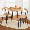 Best Choice Products 3 - Piece Modern Oval Dining Table Set, Small Kitchen Dinette W/ 2 Chairs - Black/Black - Dark Brown/Black