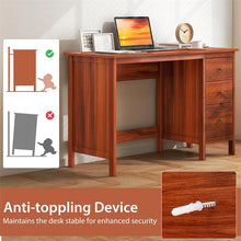 Load image into Gallery viewer, Computer Desk with 3 Storage Drawers, 48" Modern Home Office Desk with Spacious Desktop, Compact Study Writing Desk Workstation for Bedroom