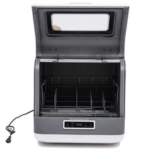 Load image into Gallery viewer, 110V 800W Countertop Dishwasher - Stainless Steel, 3 Wash Modes + Fruit Wash, Touch Control, Space - Saving, Ideal for Small Kitchens &amp; Rvs