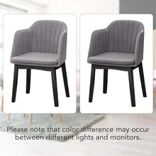 Load image into Gallery viewer, Set of 2/4 Upholstered Velvet Accent Dining Chairs with Curved Backrests, Detachable Cushion, Cozy Leisure Armchairs for Living Room