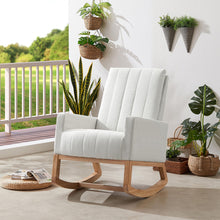 Load image into Gallery viewer, VECELO Rocking Chair Nursery Upholstered with Padded Seat