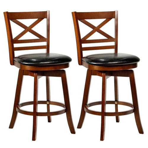Set of 2 Swivel Counter Height Bar Stools, 25