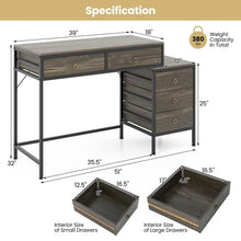 Load image into Gallery viewer, Tangkula 51" Home Office Desk with Printer Stand
