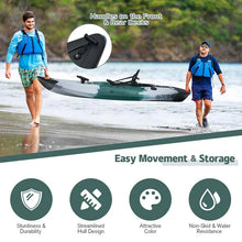 Load image into Gallery viewer, Sit-on-Top Fishing Kayak with Aluminum Paddle, 4 Fishing Rod Holders &amp; Padded Seat, 9.7FT 1-Person Recreational Touring Kayak for Lake, River, Ocean