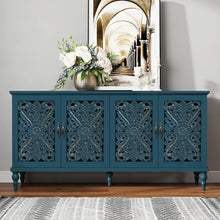 Load image into Gallery viewer, HLR 48" Accent Cabinet with 4 Doors, Vintage Hollow Carving Storage Credenza, Sideboards and Buffets Cabinet for Living Room, Kitchen, Dining Room, Entryway