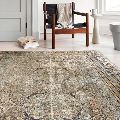 Alexander Home Isabelle Traditional Vintage Border Printed Area Rug - 9' x 12'