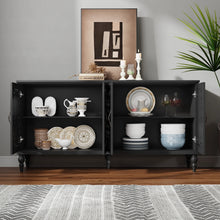 Load image into Gallery viewer, HLR 48" Accent Cabinet with 4 Doors, Vintage Hollow Carving Storage Credenza, Sideboards and Buffets Cabinet for Living Room, Kitchen, Dining Room, Entryway