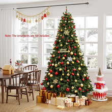 Load image into Gallery viewer, 6/7/8FT Pre-Lit Artificial Christmas Tree, Hinged Xmas Tree with Remote, Warm White LED Lights, Timer, Adjustable Lighting Modes for Holiday Decor