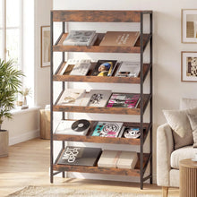 Load image into Gallery viewer, Tangkula 6-Tier Tall Freestanding Bookshelf with Angled Shelves for Home Office