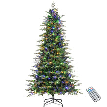 Load image into Gallery viewer, 6/7.5/9 FT Pre-lit Artificial Christmas Tree with 260/380/560 Multicolor Lights, 714/1162/1770 Branch Tips, 11 Lighting Modes, Remote &amp; Timer