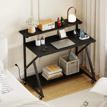 Load image into Gallery viewer, Tangkula 39.5" Mobile Computer Desk with Power Outlets for Home Office Bedroom
