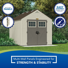 Load image into Gallery viewer, Suncast 8 x 10 ft. Metal and Resin Storage Shed. Vanilla