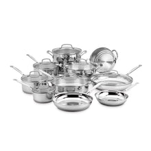 Load image into Gallery viewer, Cuisinart Chefs Classic 17 Piece Stainless Steel Cookware Set