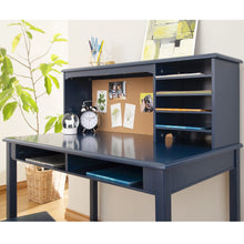 Load image into Gallery viewer, Guidecraft Kids Media Desk and Chair Set - Gray: Kids Desk and Chair Set, Study Table for Kids with Hutch and Shelf, Wood Bedroom Furniture Set
