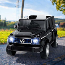 Load image into Gallery viewer, 12V 4WD Kids Ride On Car, Licensed Mercedes-Benz EQG Battery Powered Electric Vehicle with Remote Control &amp; Music - White