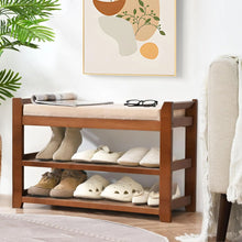 Load image into Gallery viewer, Shoe Rack for Front Door Entrance, 28 Entryway Bench with Coat Rack, Hall Tree Shoe Bench with Storage for Entry, Hallway, Bedroom, Living Room