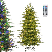 Load image into Gallery viewer, 6/7.5/9 FT Pre-lit Artificial Christmas Tree with 260/380/560 Multicolor Lights, 714/1162/1770 Branch Tips, 11 Lighting Modes, Remote &amp; Timer