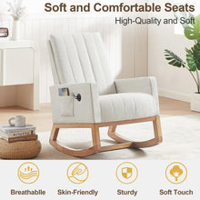 Load image into Gallery viewer, VECELO Rocking Chair Nursery Upholstered with Padded Seat