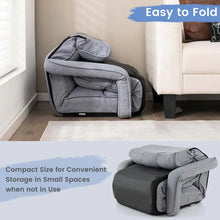 Load image into Gallery viewer, 6-Position Adjustable Floor Sofa Bed, Folding Lazy Sofa Chaise Lounger Recliner with Armrests &amp; Footrests for Living Room, Bedroom &amp; Gaming