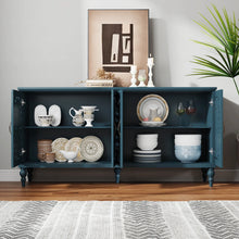Load image into Gallery viewer, HLR 48" Accent Cabinet with 4 Doors, Vintage Hollow Carving Storage Credenza, Sideboards and Buffets Cabinet for Living Room, Kitchen, Dining Room, Entryway