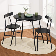Load image into Gallery viewer, Best Choice Products 3 Piece Modern Oval Dining Table Set, Small Kitchen Dinette W/ 2 Chairs Black/Black