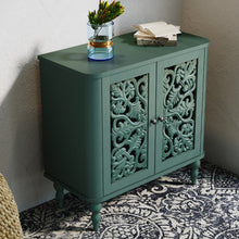 Load image into Gallery viewer, HLR 48" Accent Cabinet with 4 Doors, Vintage Hollow Carving Storage Credenza, Sideboards and Buffets Cabinet for Living Room, Kitchen, Dining Room, Entryway