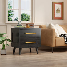 Load image into Gallery viewer, Noelse 3 Piece Bedroom Furniture Set, 6 Drawer Dresser with 2 Nightstands, Modern Wood Storage Organizer with Metal Handles for Bedroom, Living Room, Black