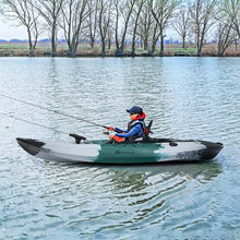 Load image into Gallery viewer, Sit-on-Top Fishing Kayak with Aluminum Paddle, 4 Fishing Rod Holders &amp; Padded Seat, 9.7FT 1-Person Recreational Touring Kayak for Lake, River, Ocean