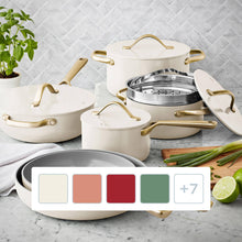 Load image into Gallery viewer, Member's Mark 11-Piece Modern Ceramic Cookware Set (Cream)